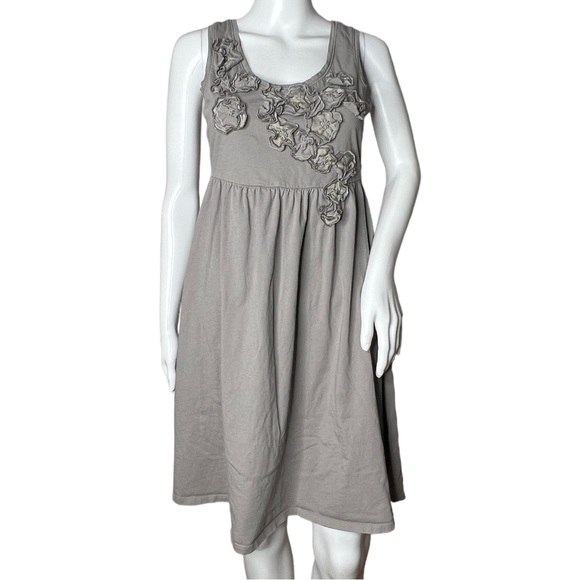 Garnet Hill Womens‎ Florette Tank Dress Gray Fit & Flare Sleeveless Scoop Neck - Picture 1 of 8